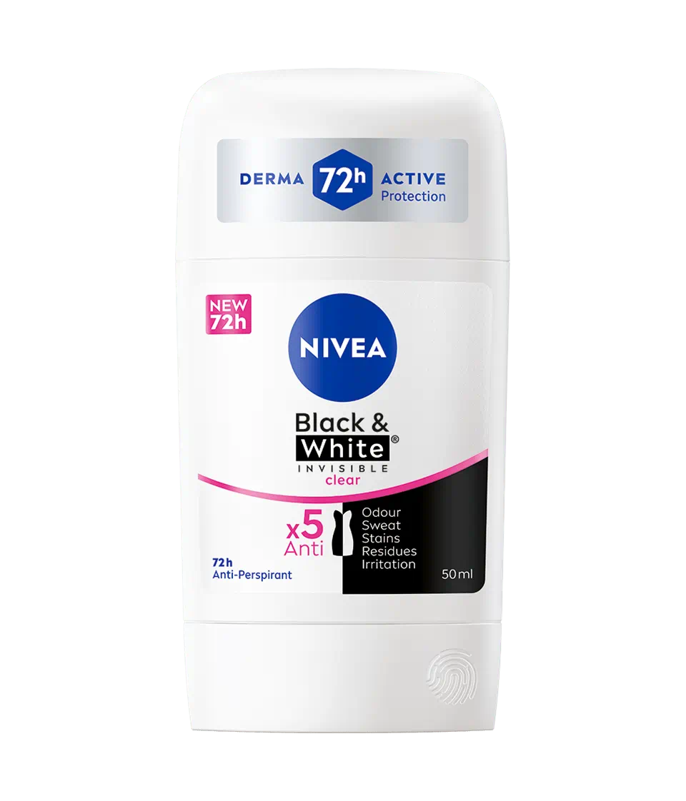 Nivea Black & White Invisible Clear Anti-Perspirant, 50ml