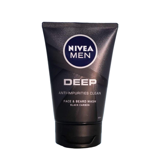 Nivea Men Deep Anti-Impurities Clean Black Carbon Face & Beard Wash, 100 ml