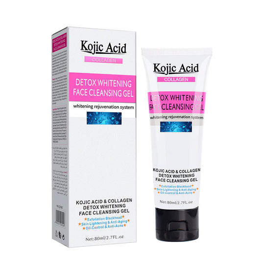 Kojic Acid Collagen Detox Whitening Face Cleansing Gel, 80 ml