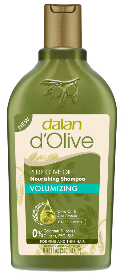 Dalan d'Olive Pure Olive Oil & Rice Protein Care Complex Nourishing & Volumizing Shampoo, 250 ml