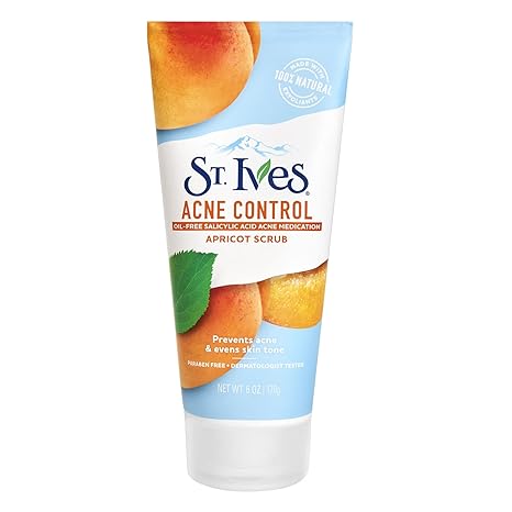 St. Ives Acne Control Oil-Free Salicylic Acid Acne Medication Apricot Face Scrub , 170 ml