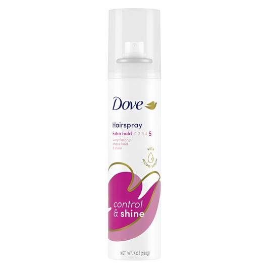 Dove Hairspray Extra Hold Control & Shine, 198 g