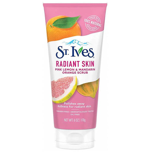 St. Ives Radiant Skin Pink Lemon & Mandarin Orange Face Scrub, 170 ml