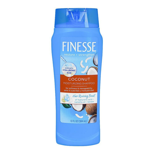 Finesse Restore + Strengthen Coconut Moisturizing Shampoo For Dry/Damaged/Stubborn Hair, 384 ml