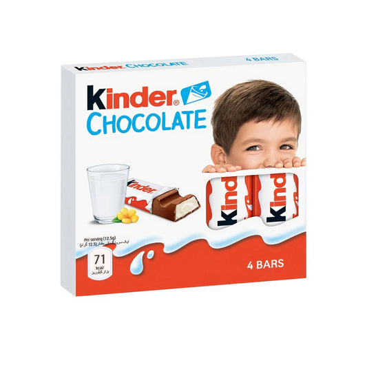 Kinder 4 Chocolate Bars, 50 g