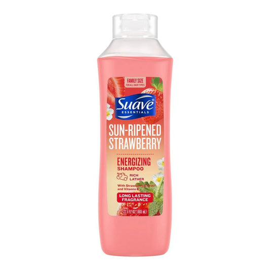 Suave Essentials Sun-Ripened Strawberry Energizing Shampoo, 655 ml