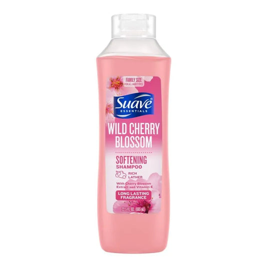 Suave Essentials Wild Cherry Blossom Softening Shampoo, 655 ml