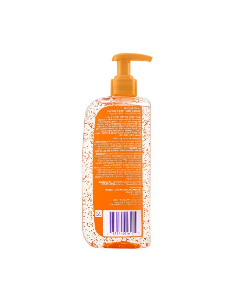 Clean & Clear Morning Burst Oil Free Facial Cleanser, 240ml