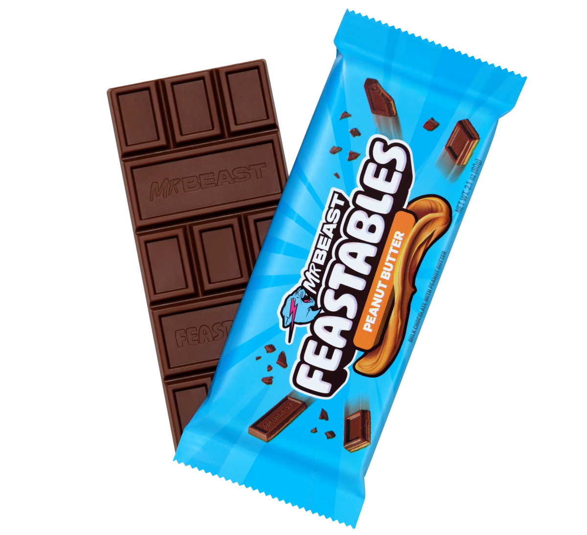 Feastables MrBeast Peanut Butter Crunch Chocolate Bar