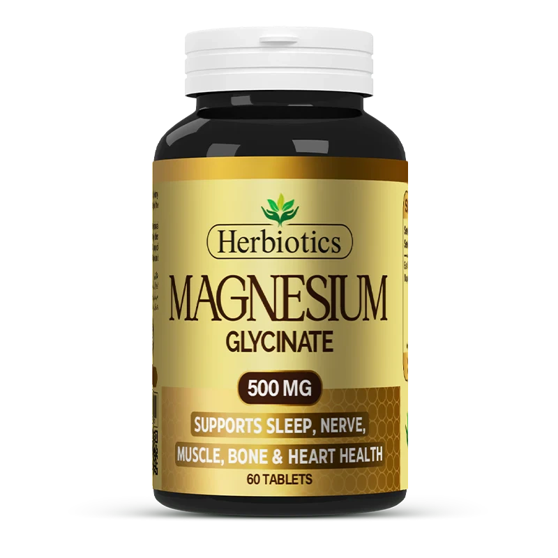Herbiotics Magnesium Glycinate, 500mg