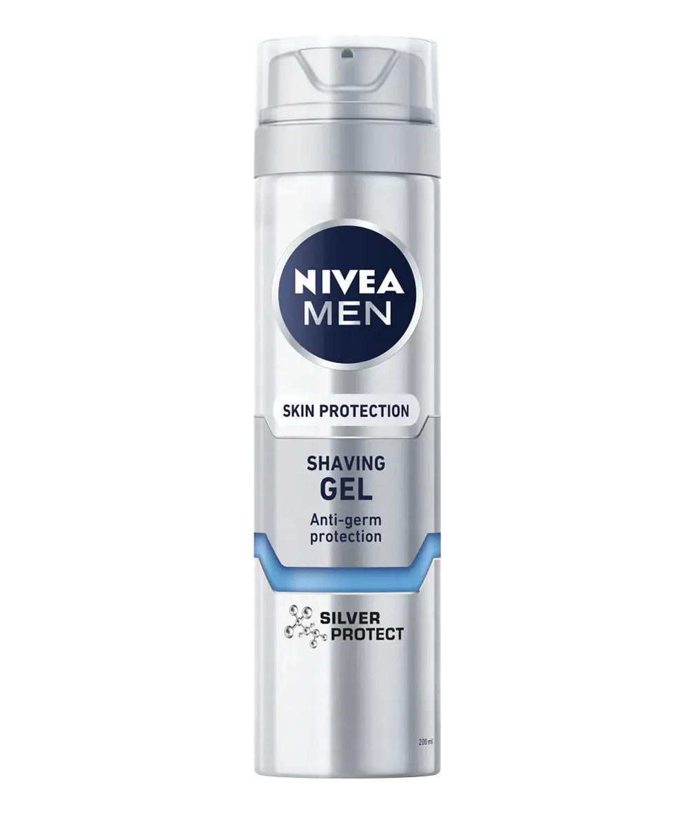 Nivea Men shaving gel can on a white background