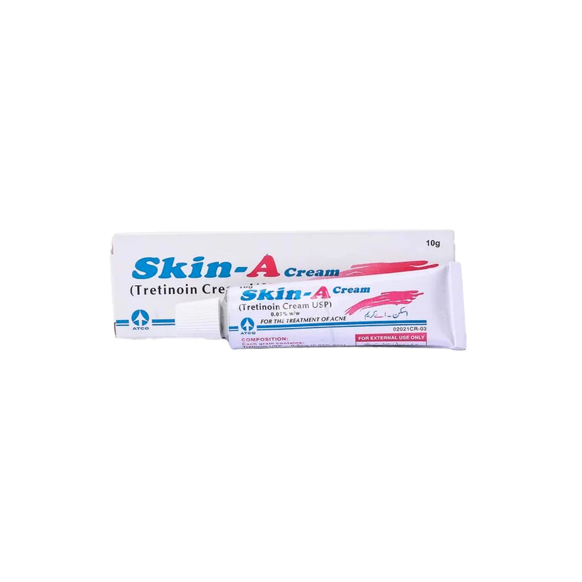 Skin-A Cream tube on a white background
