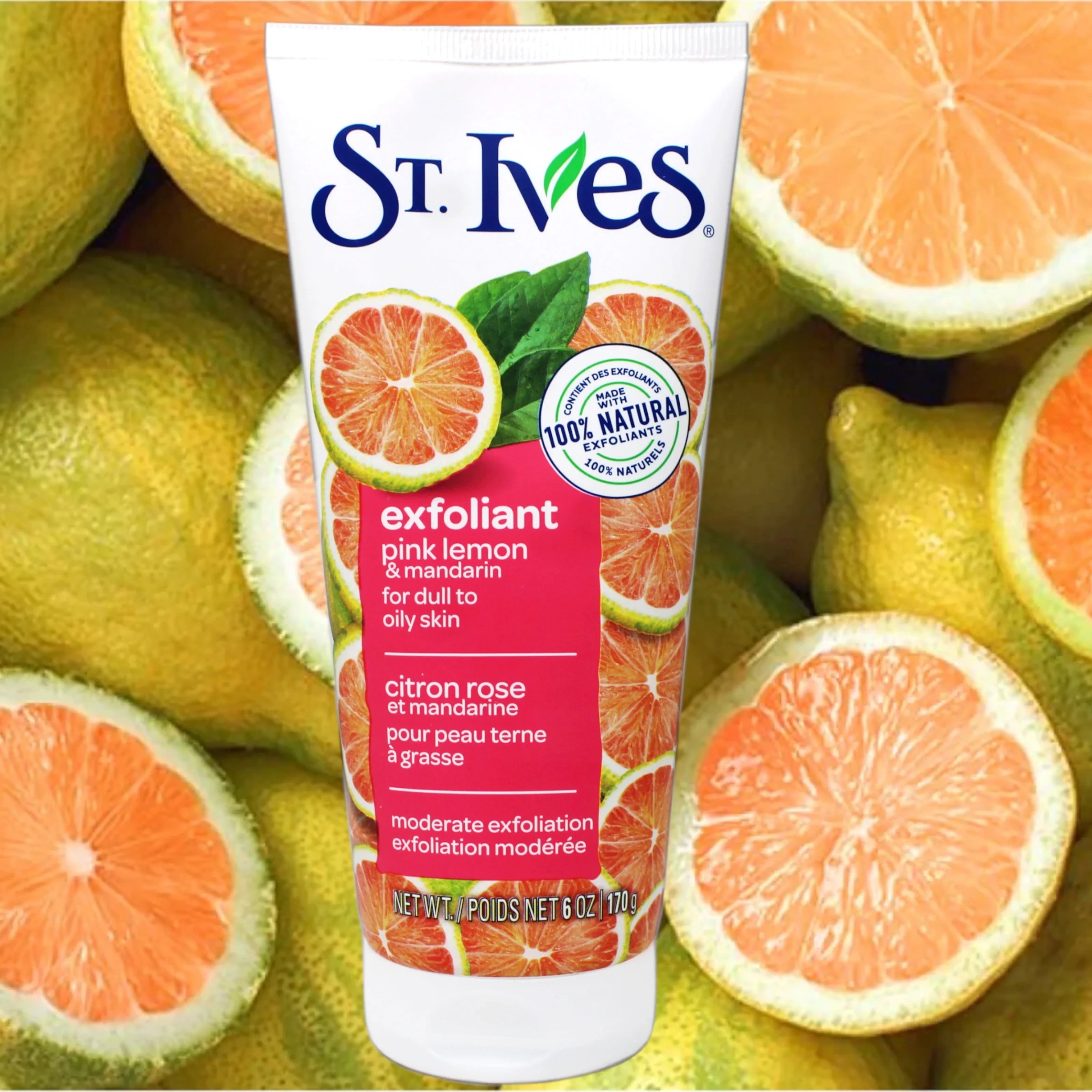 St. Ives Exfoliant Pink Lemon & Mandarin Facewash, 170g