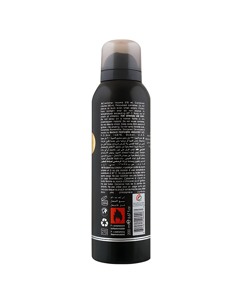 Rasasi Royale Black Pour Homme Deodorant Body Spray For Men, 200 ml