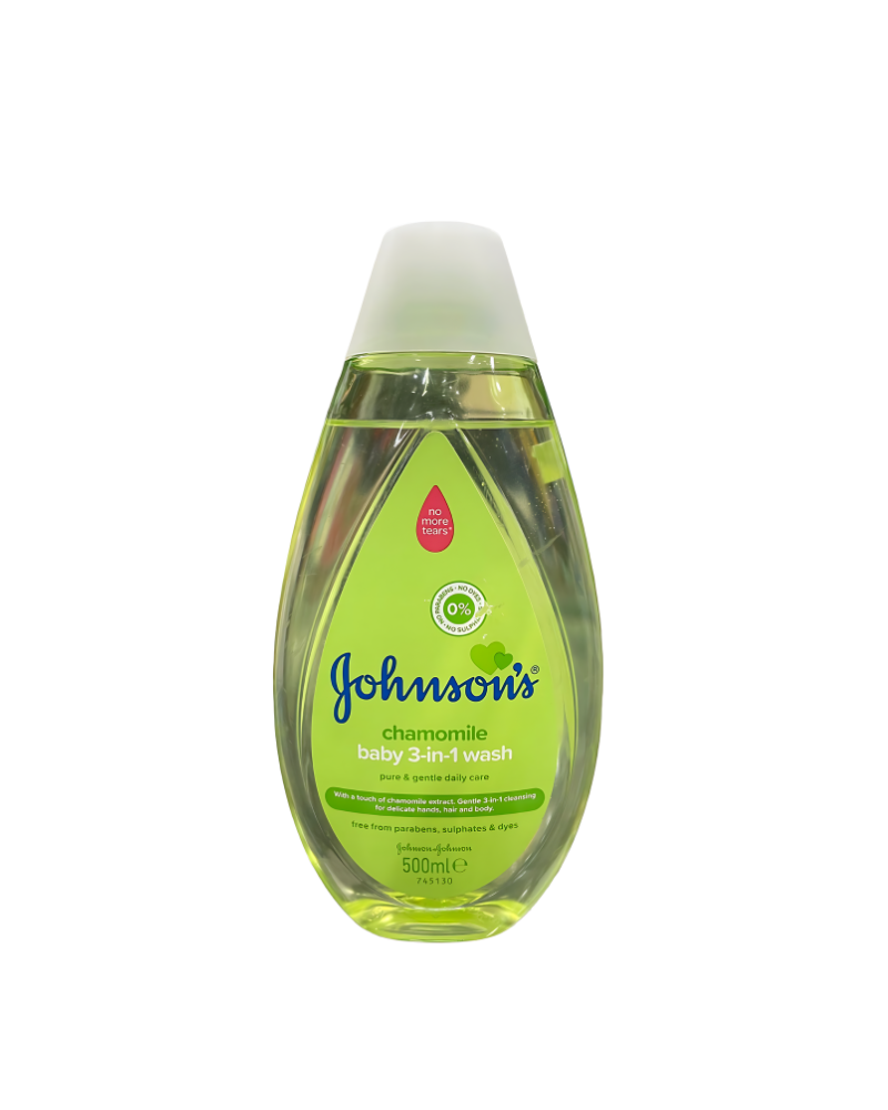 Johnson's Chamomile 3-In-1 Baby Body Wash, 500 ml