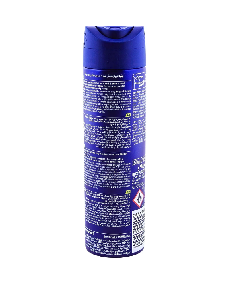Nivea Men 48H Fresh Power Quick Dry Deodorant Spray, 150 ml