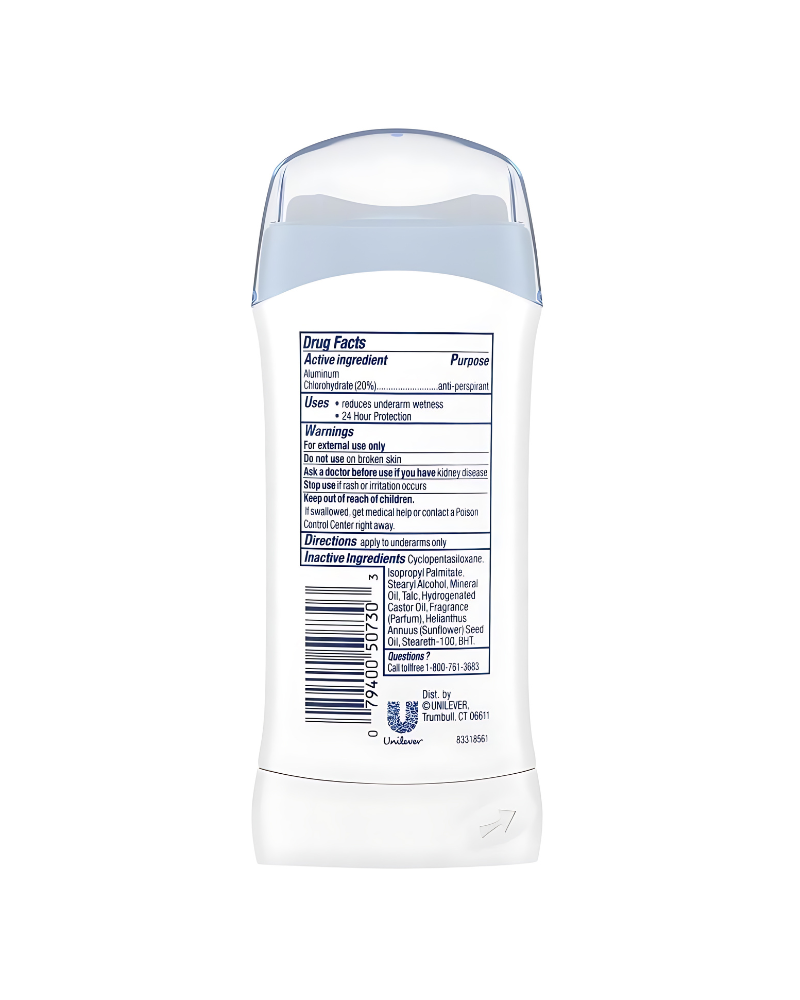 Dove Orignal Clean 24 Hours Invisible Deodorant Stick, 74 g