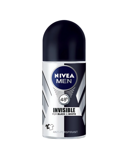 Nivea Men Black & White Invisible Fresh Anti-Perspirant 48h Protection Deodorant Roll On, 50 ml