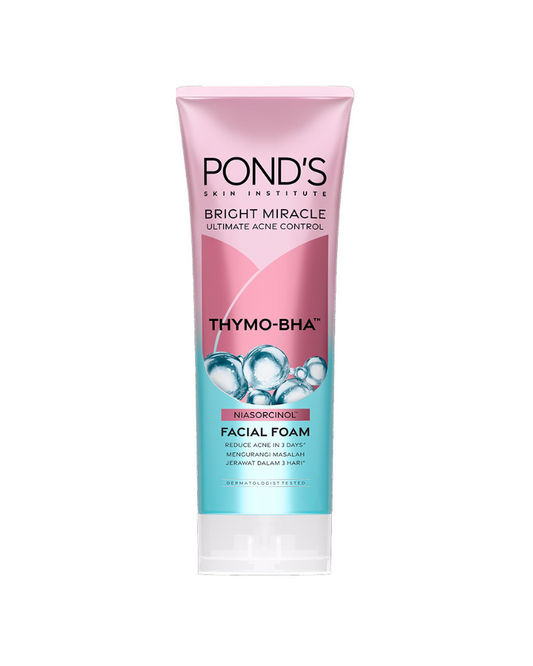 Pond's Bright Miracle Ultimate Acne Control Thymo-BHA Niasorcinol Facial Foam, 100 g