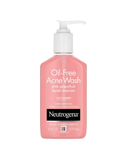 Neutrogena Oil-Free Salicylic Acid Acne Wash Pink Grapefruit Pore Cleansing Facial Cleanser