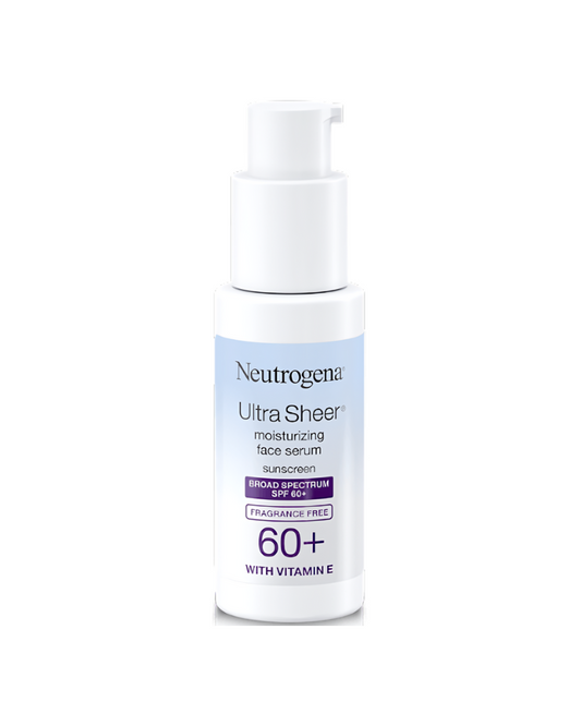 Neutrogena Ultra Sheer Moisturizing Face Serum Sunscreen with Vitamin E Broad Spectrum SPF 60+, 50 ml