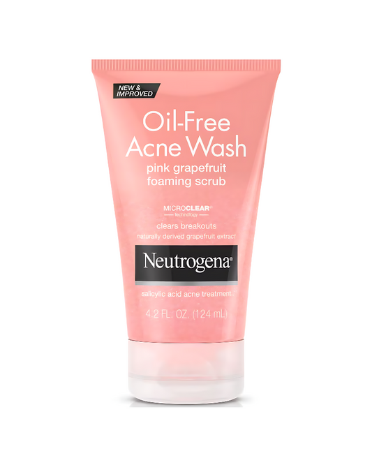 Neutrogena Oil-Free Acne Wash Pink Grapefruit Foaming Scrub With Salicylic Acid, 124 ml