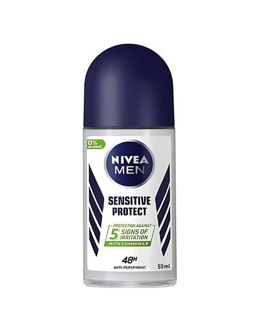 Nivea Men Sensitive Protect 48H Anti-Perspirant Deodorant Roll-On, 50 ml