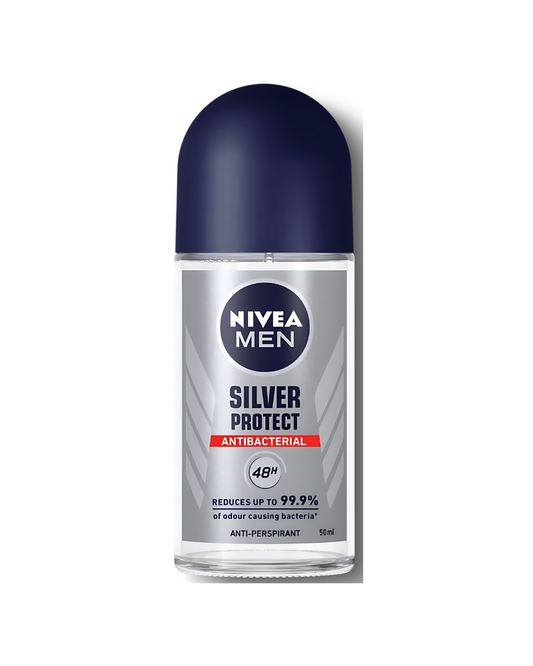 Nivea Men Silver Protect Anti-Bacterial 48H Deodorant Roll-On, 50 ml