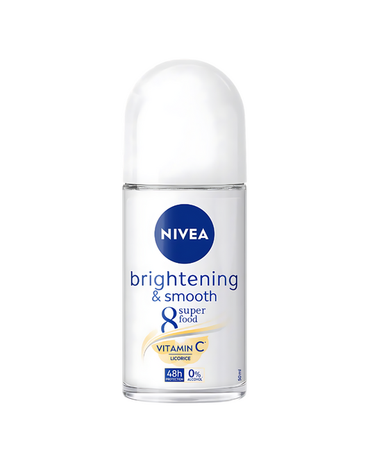 Nivea Brightening & Smooth 8 Super Food Anti-Perspirant Vitamin C Licorice Deodorant Roll-On, 50 ml