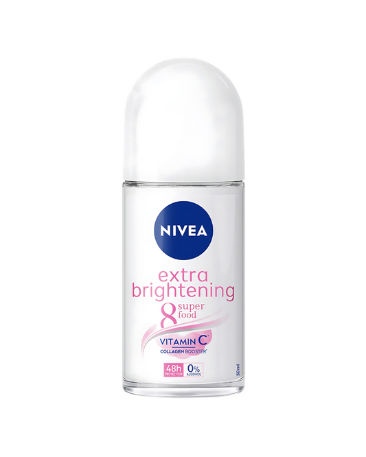 Nivea Extra Brightening 8 Super Food Vitamin C Collagen Booster Deodorant Roll-On, 50 ml