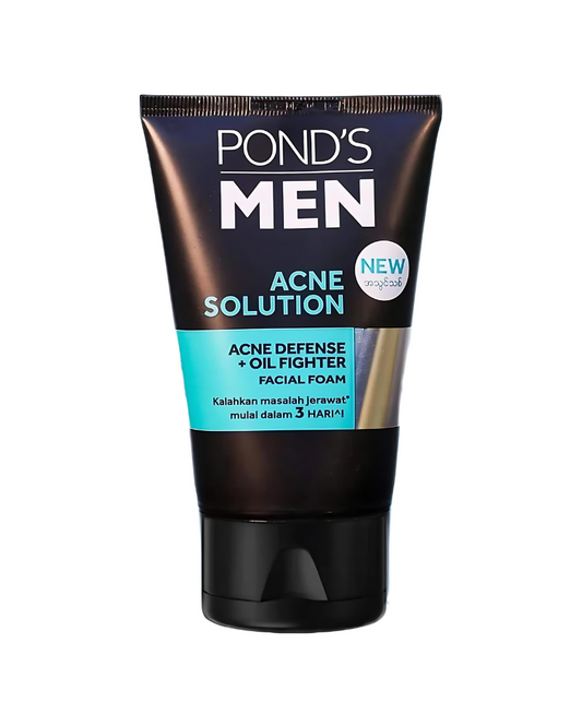 Pond's Men Acne Solution Acne Offense + Oil Fighter Facial Foam, 100 ml