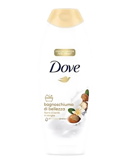 Dove Bagnoschiuma Di Bellezza Burro Di Karitè E Vaniglia (Beauty Body Wash With Shea Butter & Vanilla), 750 ml