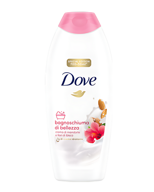 Dove Bagnoschiuma Di Bellezza Crema Di Mandorle E Fiori Di Ibisco (Dove Beauty Body Wash with Almond Cream and Hibiscus Flowers), 750 ml