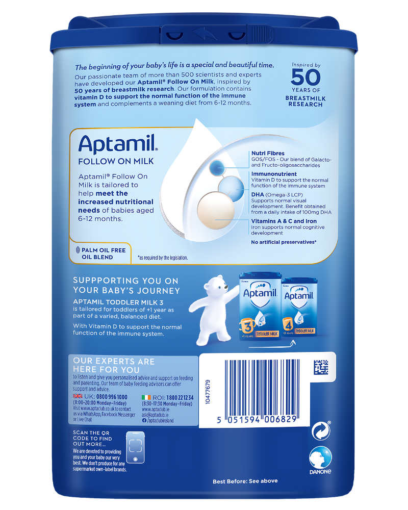 Aptamil® Follow On Milk Stage 2, 800 g
