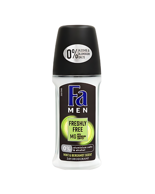 Fa Men Freshly Free Mint & Bergamot Fruit Scent Roll-On Deodorant, 50 ml