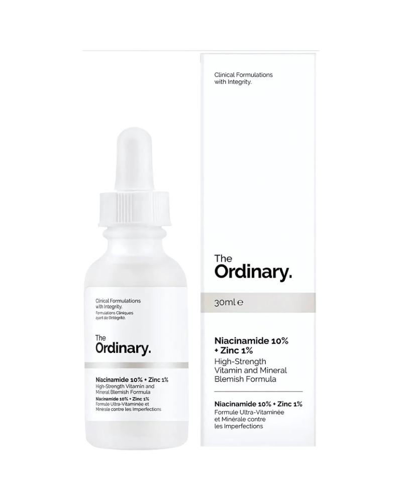 The Ordinary Niacinamide 10% + Zinc 1% Serum High Strength Vitamin and Mineral Blemish Formula, 30 ml