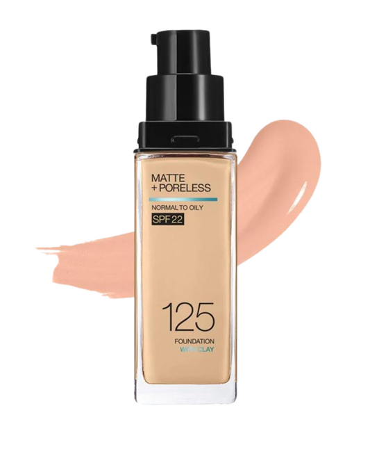 Maybelline Fit Me Matte + Poreless Liquid Foundation, SPF 22 - 125