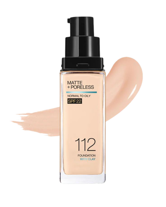 Maybelline Fit Me Matte + Poreless Liquid Foundation, SPF 22 - 112