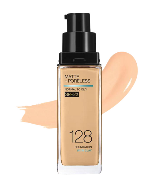 Maybelline Fit Me Matte + Poreless Liquid Foundation, SPF 22 - 128