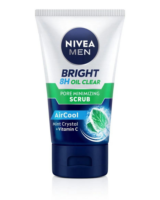 Nivea Men Bright 8H Oil Clear Pore Minimizing Foam, 100 ml