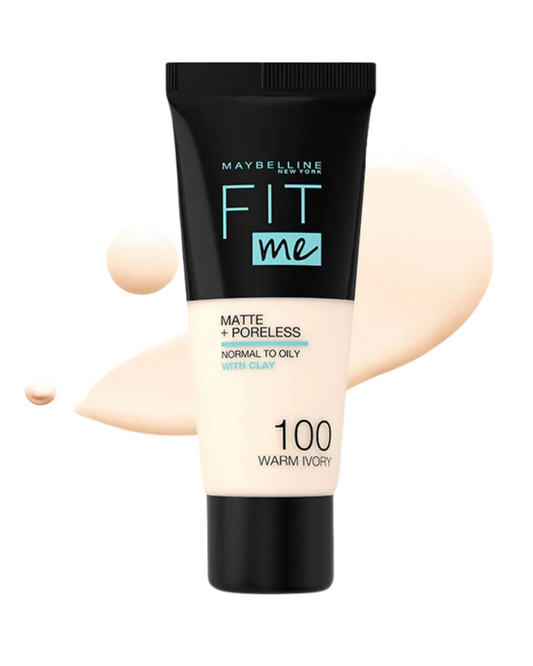 Maybelline Fit Me Liquid Foundation Matte & Poreless - 100 Warm Ivory