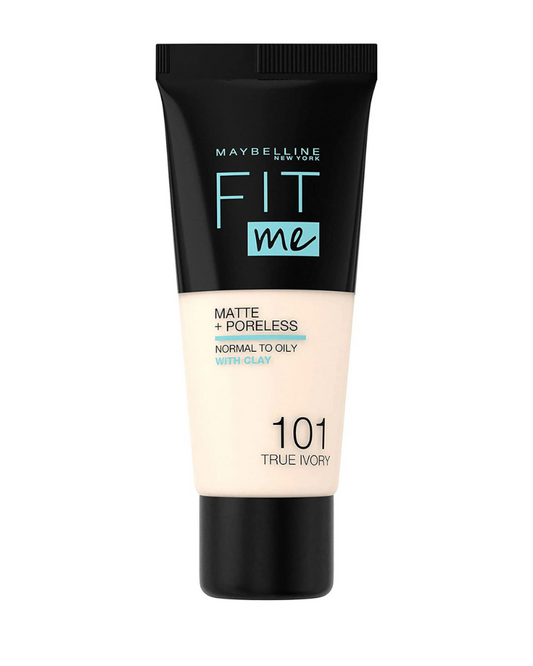 Maybelline Fit Me Liquid Foundation Matte & Poreless - 101 True Ivory