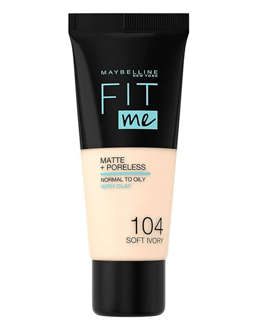 Maybelline Fit Me Liquid Foundation Matte & Poreless - 104 Soft Ivory