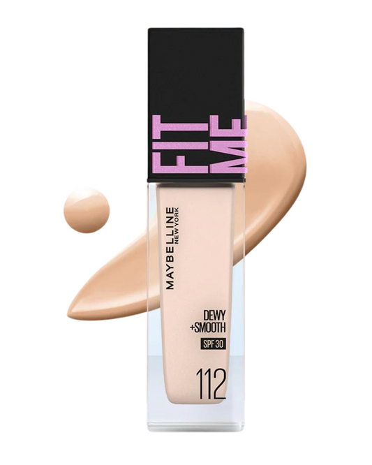 Maybelline Fit Me Dewy + Smooth Liquid Foundation SPF 30 - 112 Natural Ivory