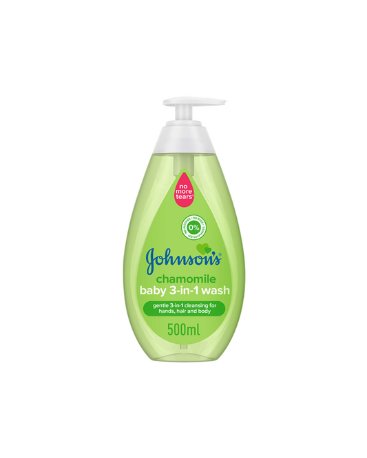 Johnson's Chamomile 3-In-1 Baby Body Wash, 500 ml