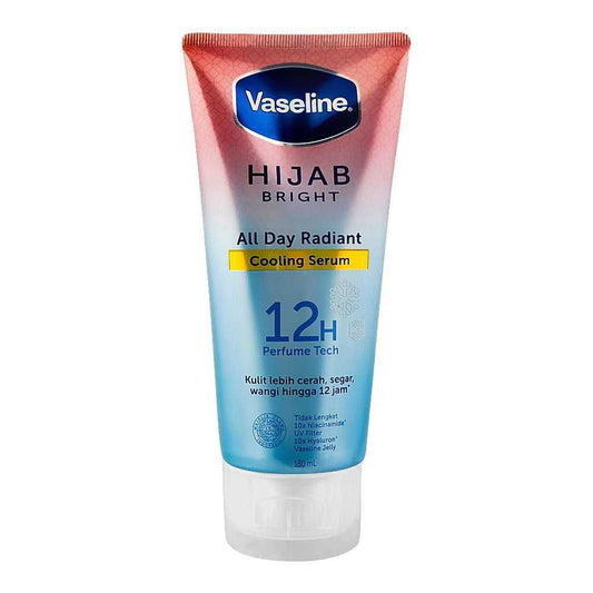 Vaseline Hijab Bright 12H Perfume Tech All Day Radiant Cooling Serum, 180 ml