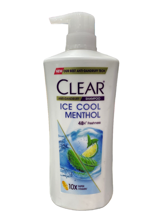 Clear Anti-Dandruff Ice Cool Menthol Shampoo, 650 ml