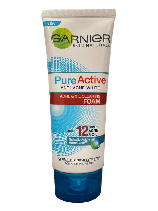 Garnier Pure Active Acne & Oil Clearing Foam, 100 ml