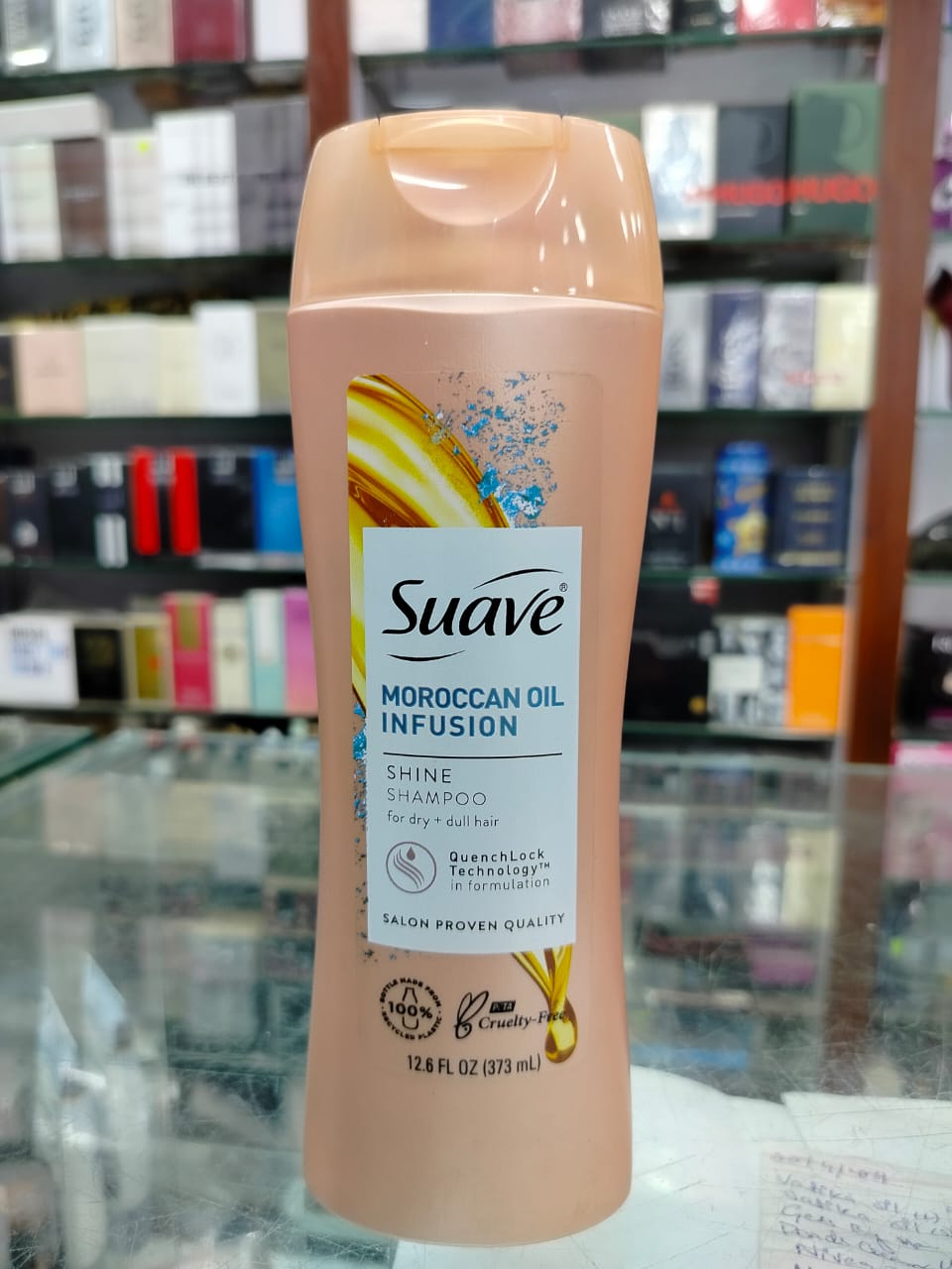 Suave Moroccan Oil Infusion Shine Shampoo, 373 ml