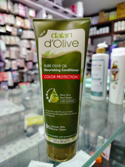 Dalan d'Olive Pure Olive Oil & Pearl Protein Care Complex Nourishing & Color Protection Conditioner, 200 ml